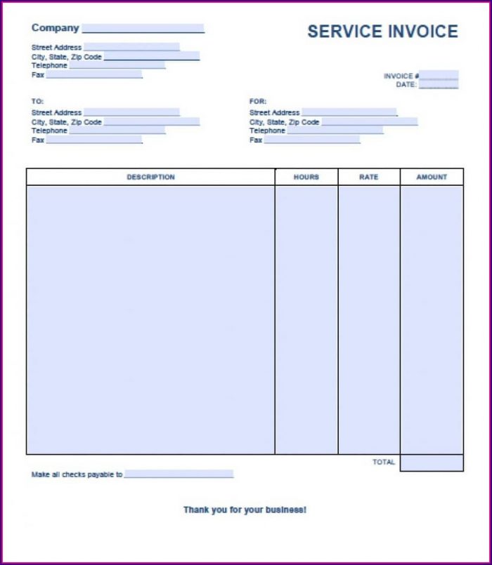 Blank Invoice Template Word Doc Blank Invoice Template Word Doc