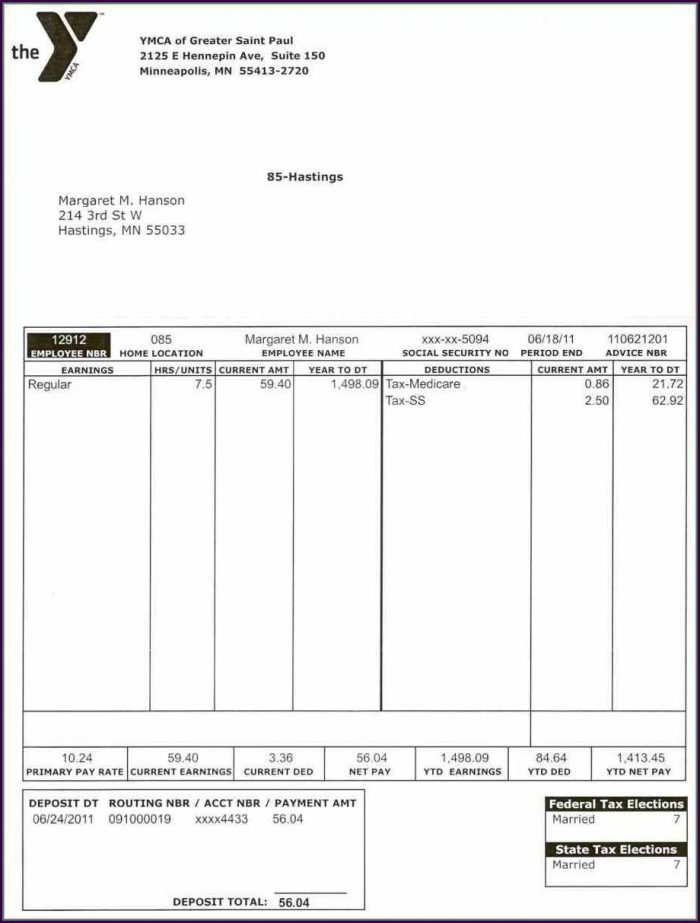 Blank Pay Stub Template Canada Blank Pay Stub Template Canada