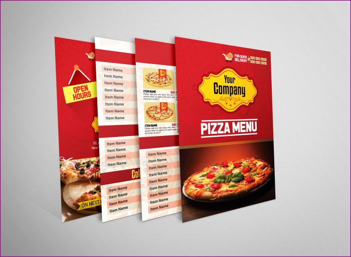 Blank Pizza Menu Template Blank Pizza Menu Template