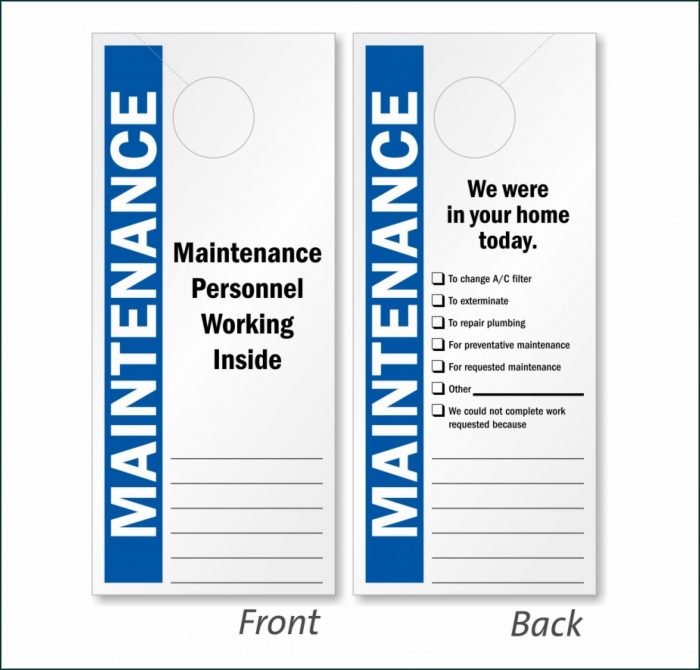 Blank Printable Door Hanger Template Blank Printable Door Hanger Template