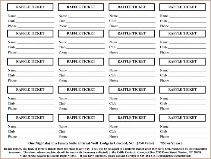 Blank Raffle Ticket Template Free Blank Raffle Ticket Template Free