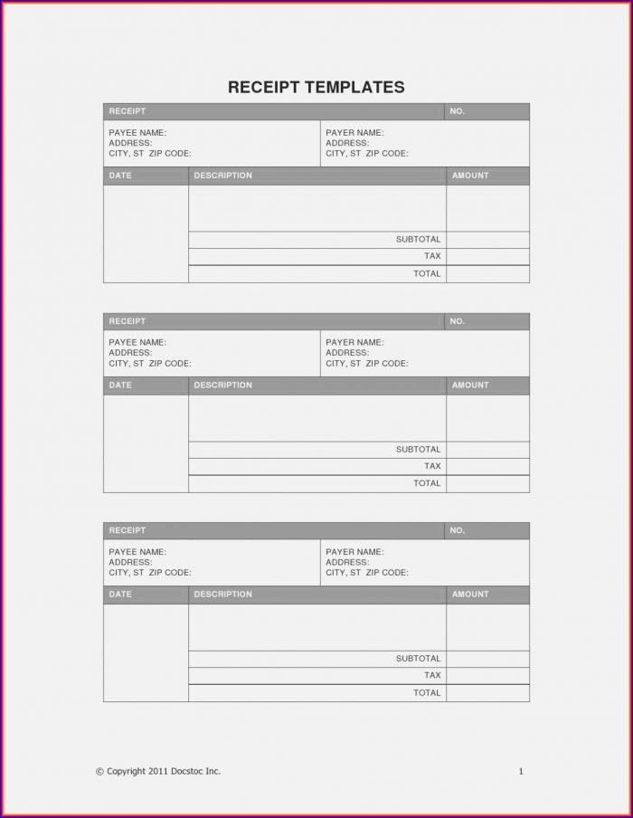 Blank Receipt Template Free Blank Receipt Template Free