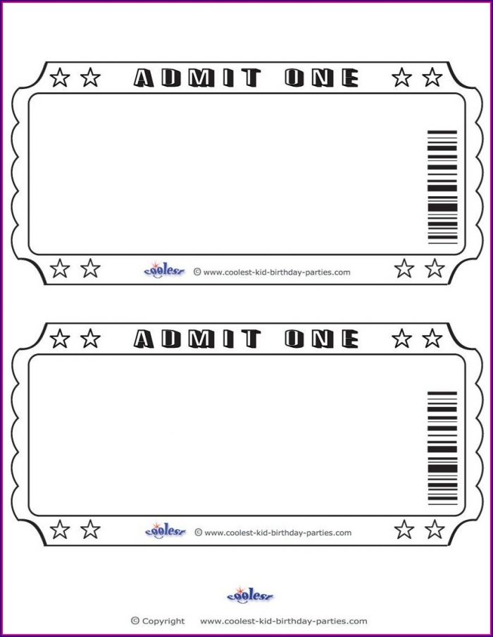 Blank Ticket Stub Template Blank Ticket Stub Template