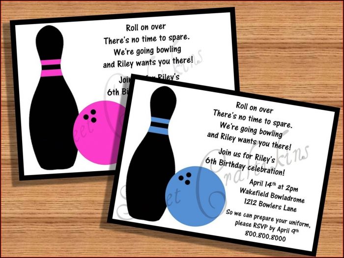 Bowling Birthday Party Invitations Free Templates Bowling Birthday Party Invitations Free Templates