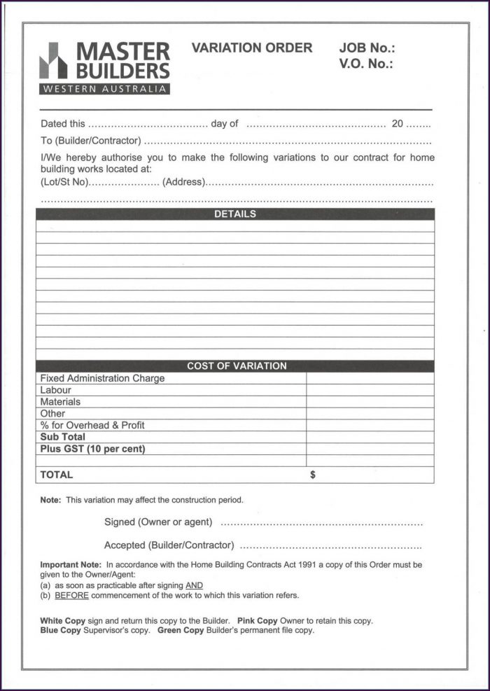 Builders Contracts Templates Builders Contracts Templates