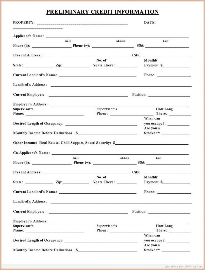 Business Credit Check Form Template Business Credit Check Form Template