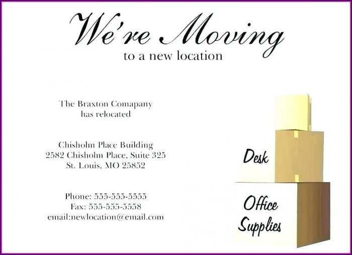 Business Moving Announcement Template Business Moving Announcement Template