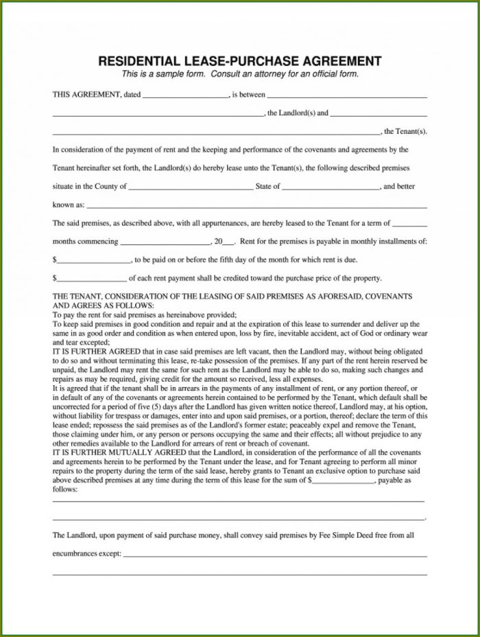 Car Lease To Own Agreement Template Car Lease To Own Agreement Template