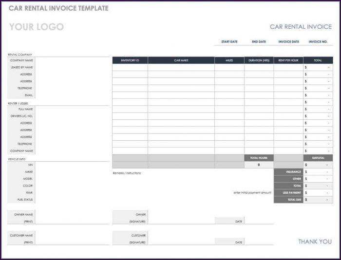 Car Repair Invoice Template Car Repair Invoice Template