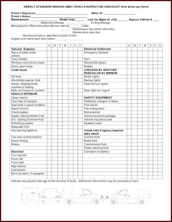 Car Service Checklist Template Uk Car Service Checklist Template Uk
