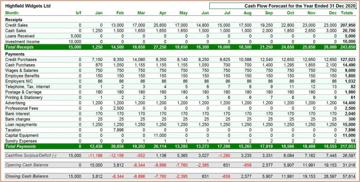Cash Flow Forecasting Template Excel Cash Flow Forecasting Template Excel