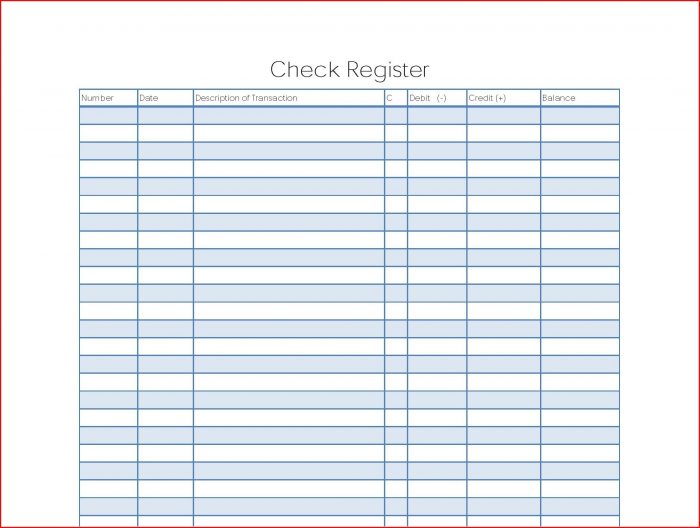 Checkbook Ledger Template Printable Checkbook Ledger Template Printable