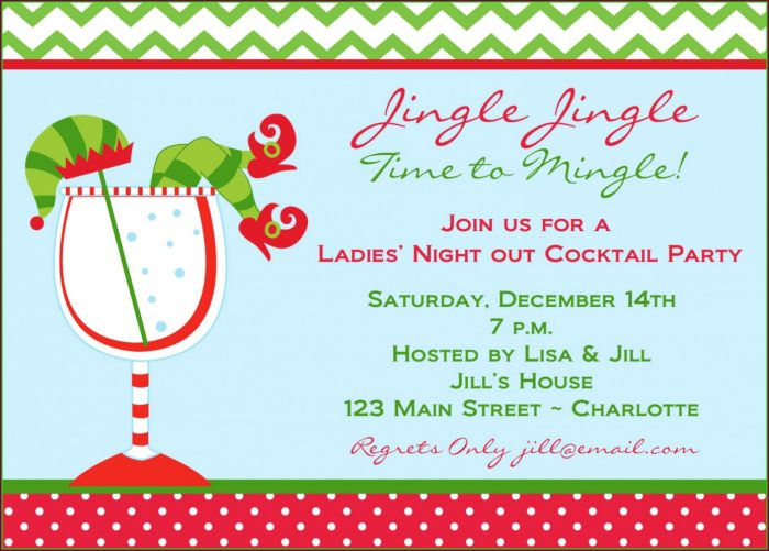 Christmas Cocktail Party Invitation Template Christmas Cocktail Party Invitation Template