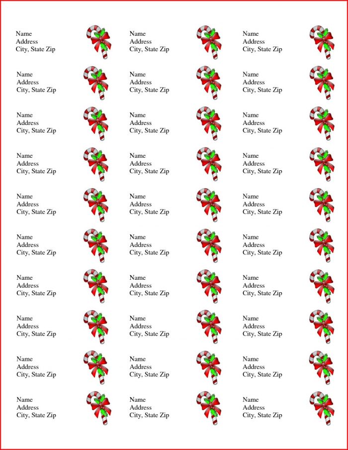 Christmas Mailing Labels Template Christmas Mailing Labels Template