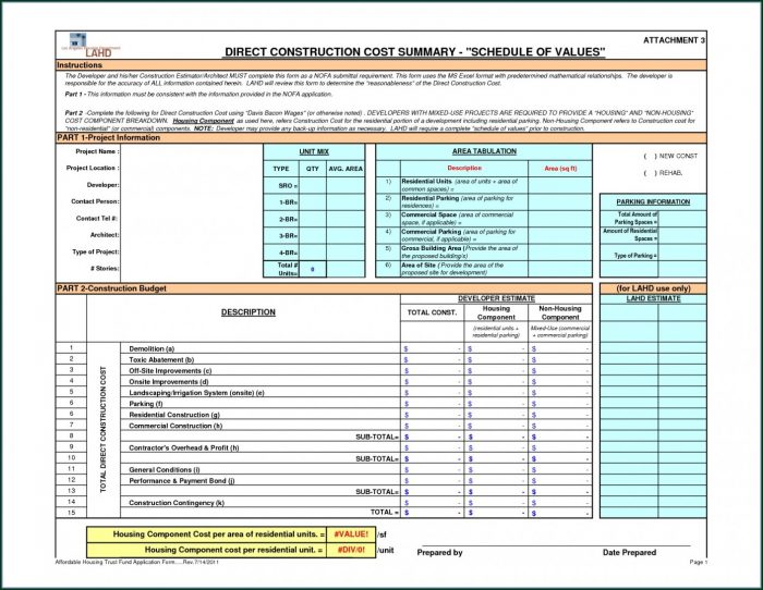 Class D Construction Cost Estimate Template Class D Construction Cost Estimate Template