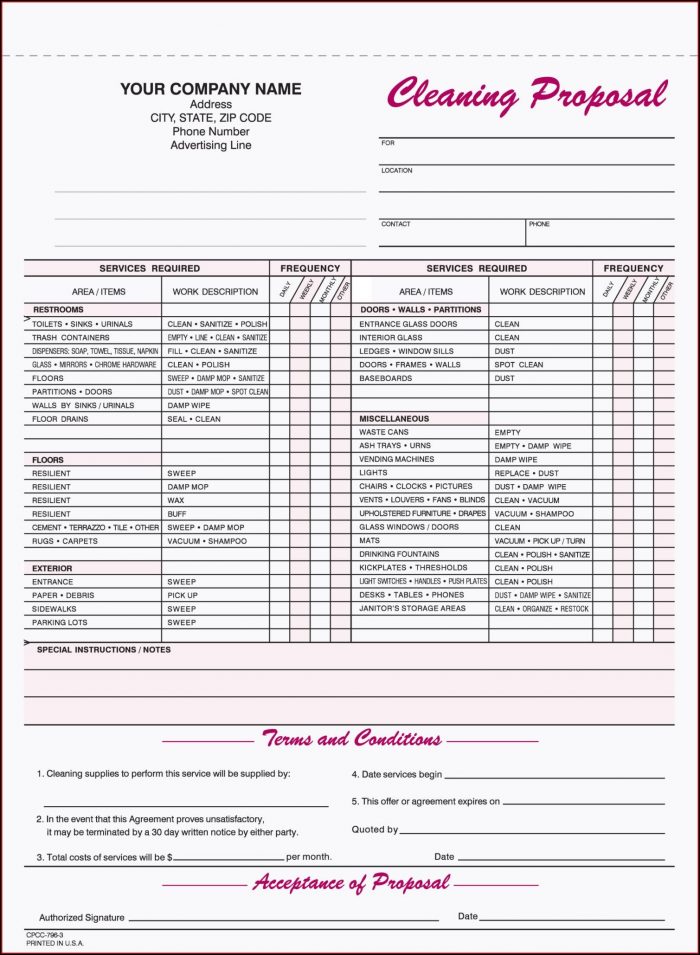 Commercial Cleaning Cleaning Proposal Template Commercial Cleaning Cleaning Proposal Template