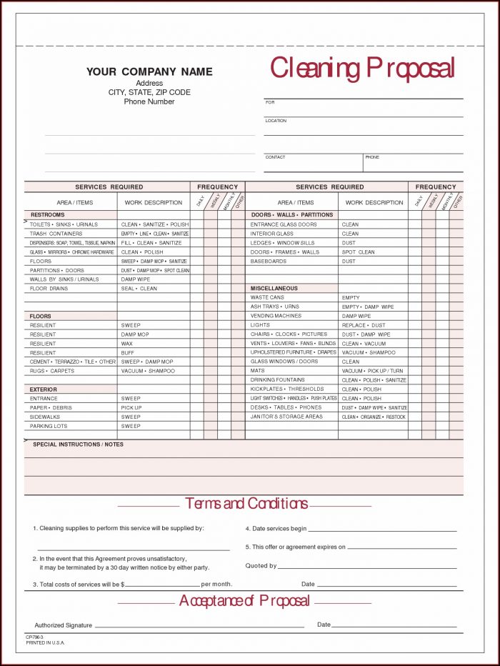 Commercial Cleaning Estimate Template Commercial Cleaning Estimate Template