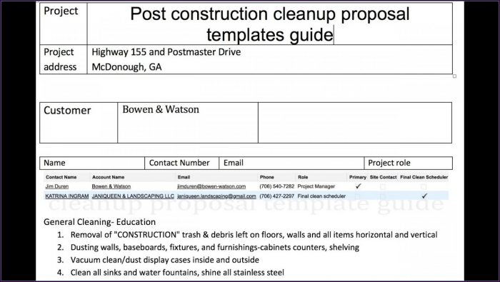 Commercial Cleaning Free Cleaning Proposal Template Word Commercial Cleaning Free Cleaning Proposal Template Word