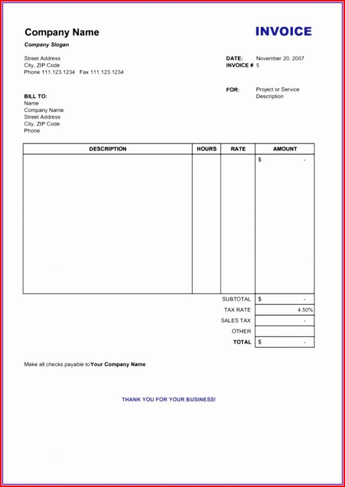 Commercial Invoice Template Canada To Us Commercial Invoice Template Canada To Us