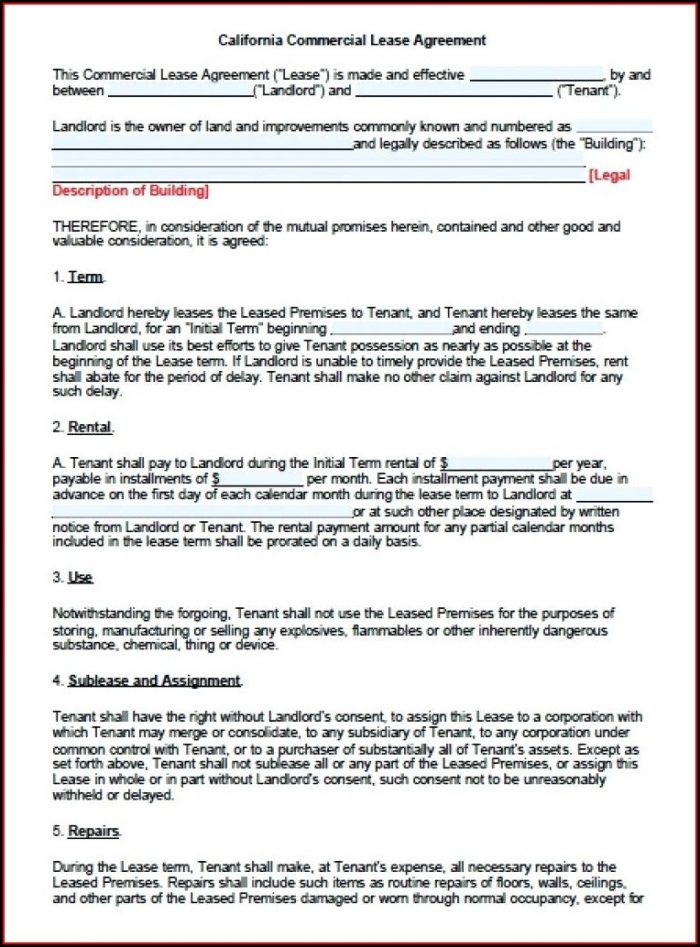 Commercial Lease Agreement Florida Template Commercial Lease Agreement Florida Template