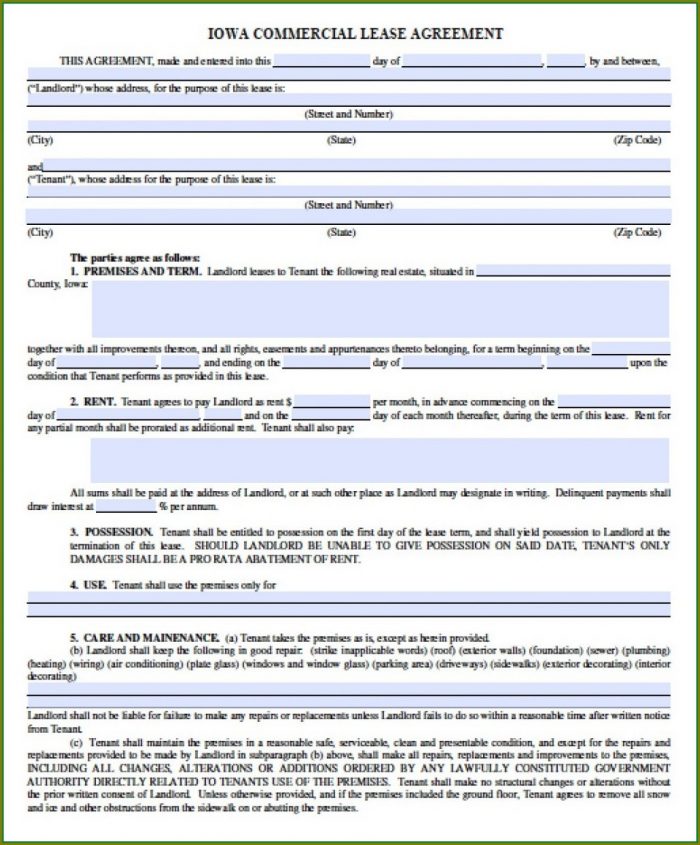Commercial Lease Template Pdf Commercial Lease Template Pdf