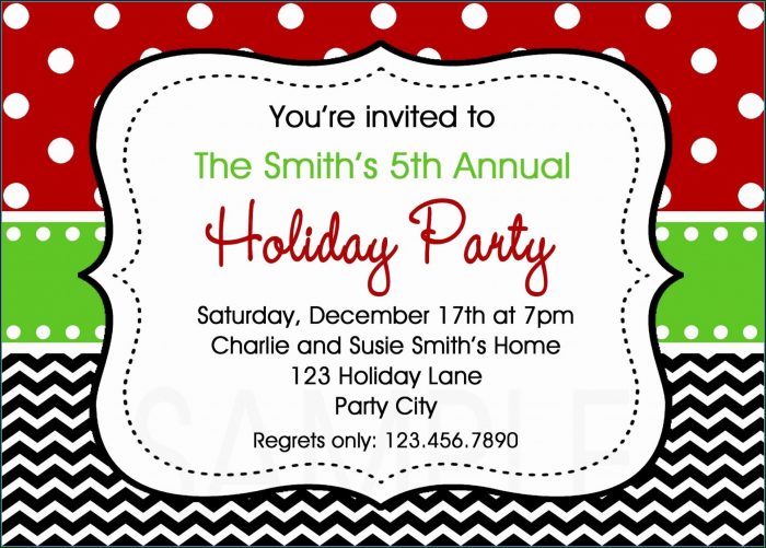 Company Holiday Party Invitation Template Company Holiday Party Invitation Template