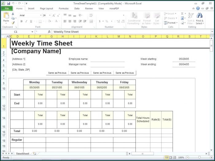Daily Free Excel Timesheet Template Multiple Employees Daily Free Excel Timesheet Template Multiple Employees