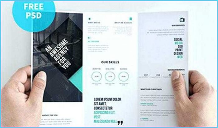 Double Sided Brochure Template Photoshop Double Sided Brochure Template Photoshop