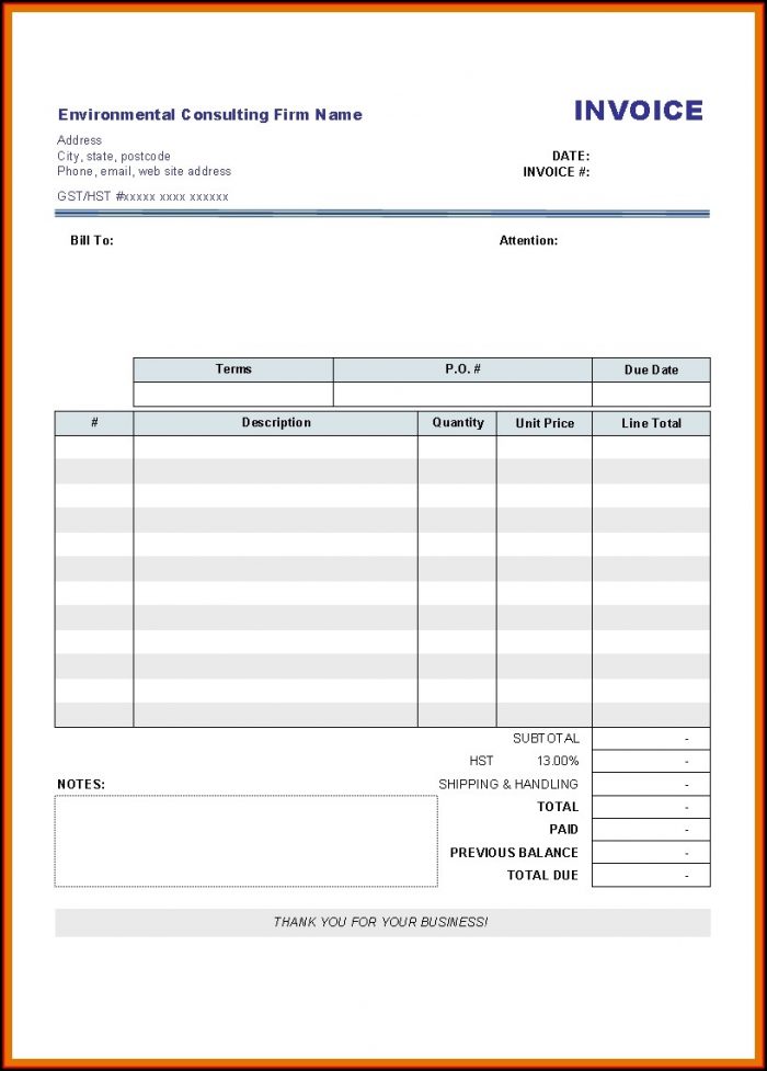 Download Blank Invoice Template Word Download Blank Invoice Template Word