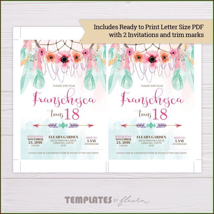 Downloadable 18th Birthday Invitation Templates Printable Free Downloadable 18th Birthday Invitation Templates Printable Free