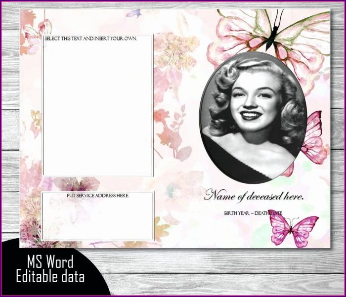 Downloadable Blank Funeral Template Downloadable Blank Funeral Template