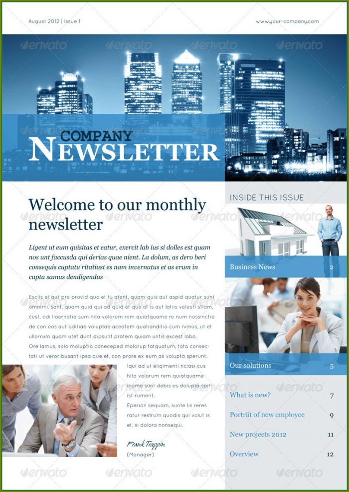 Downloadable Free Editable Business Newsletter Templates Downloadable Free Editable Business Newsletter Templates