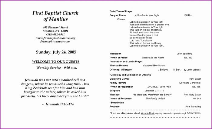 Downloadable Funeral Program Template Downloadable Funeral Program Template