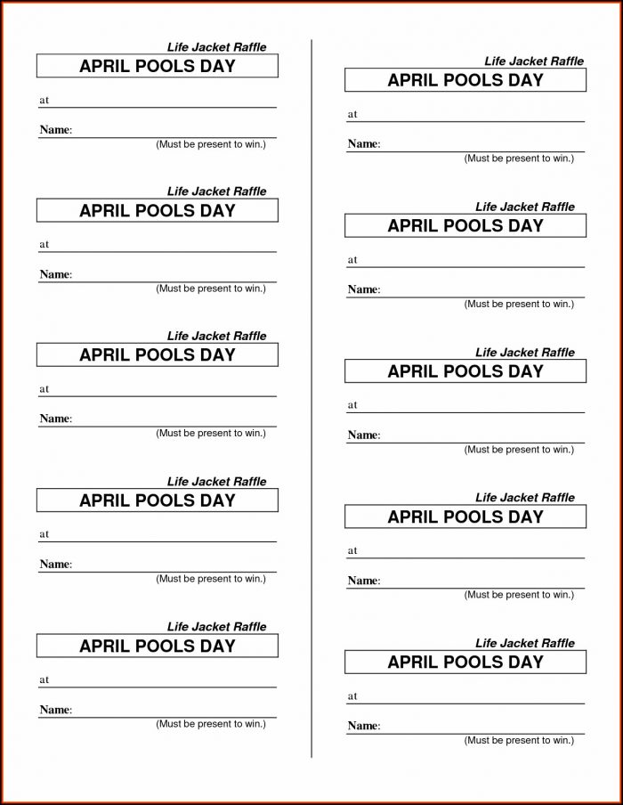 Downloadable Raffle Ticket Template Word Downloadable Raffle Ticket Template Word