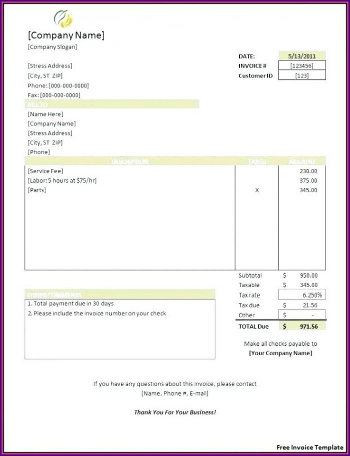 Downloadable Word Document Free Invoice Template Word Downloadable Word Document Free Invoice Template Word