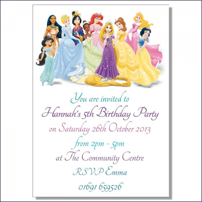 Editable Disney Princess Birthday Invitation Templates Free Editable Disney Princess Birthday Invitation Templates Free