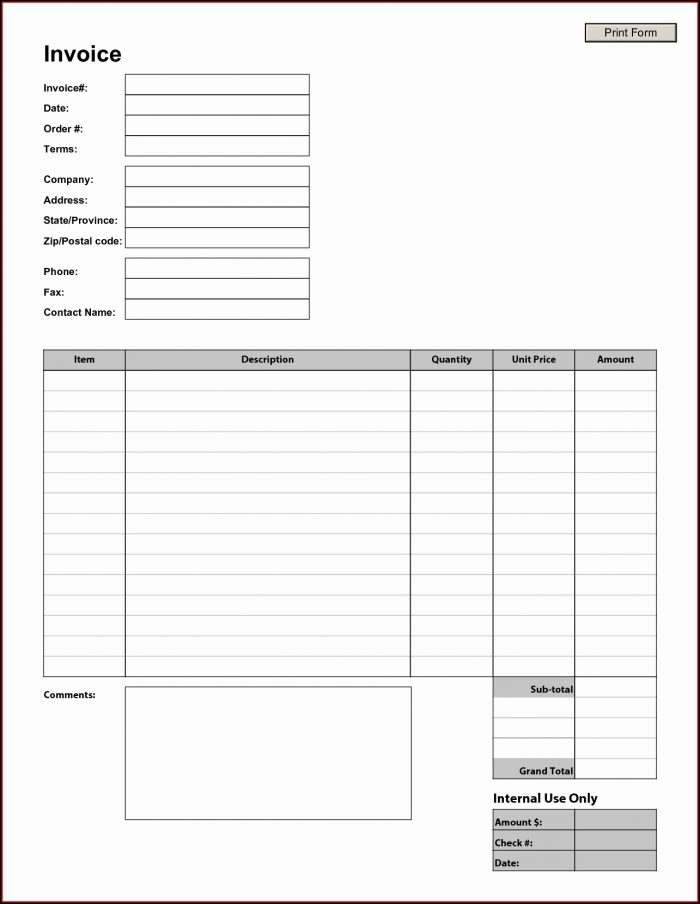 Editable Downloadable Free Invoice Template Word Editable Downloadable Free Invoice Template Word