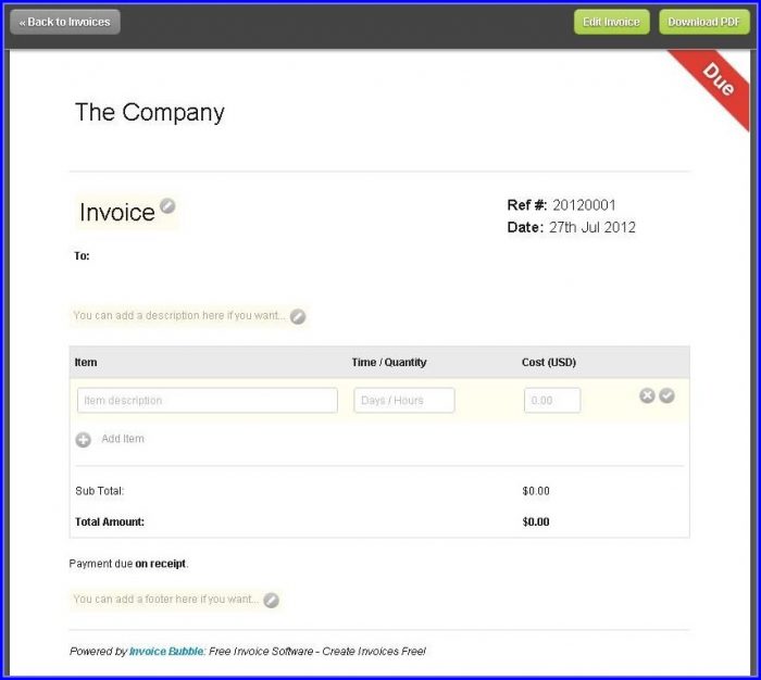 Editable Free Printable Invoice Templates Editable Free Printable Invoice Templates