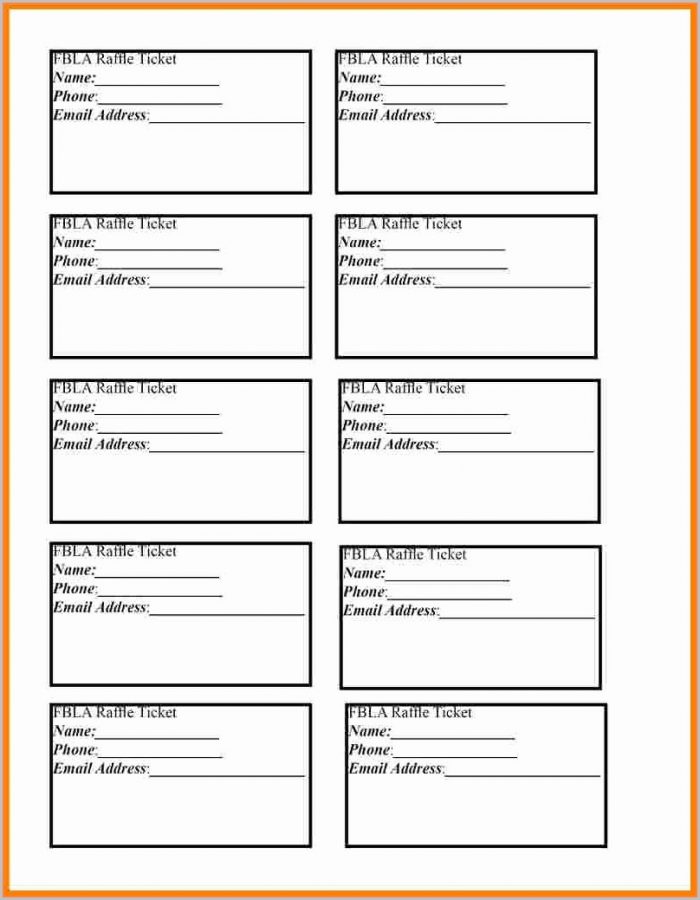 Editable Free Raffle Ticket Template Editable Free Raffle Ticket Template