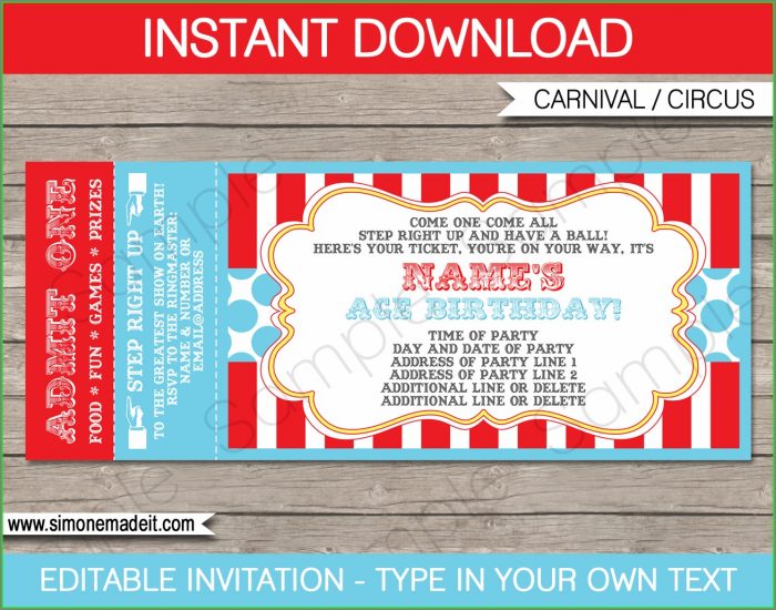 Editable Movie Ticket Invitation Template Free Printable Editable Movie Ticket Invitation Template Free Printable