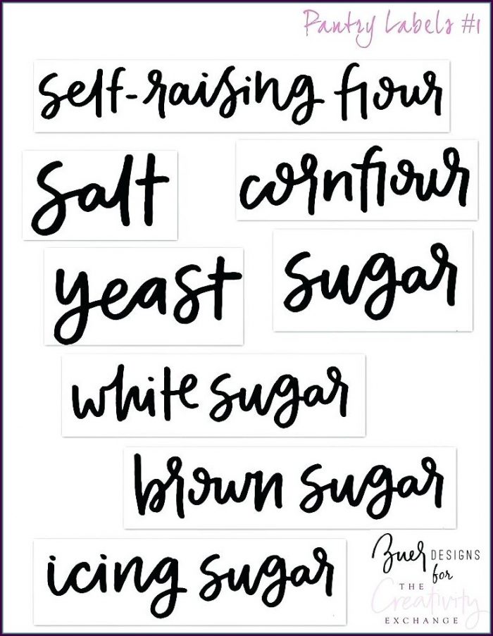 Editable Pantry Labels Template Editable Pantry Labels Template