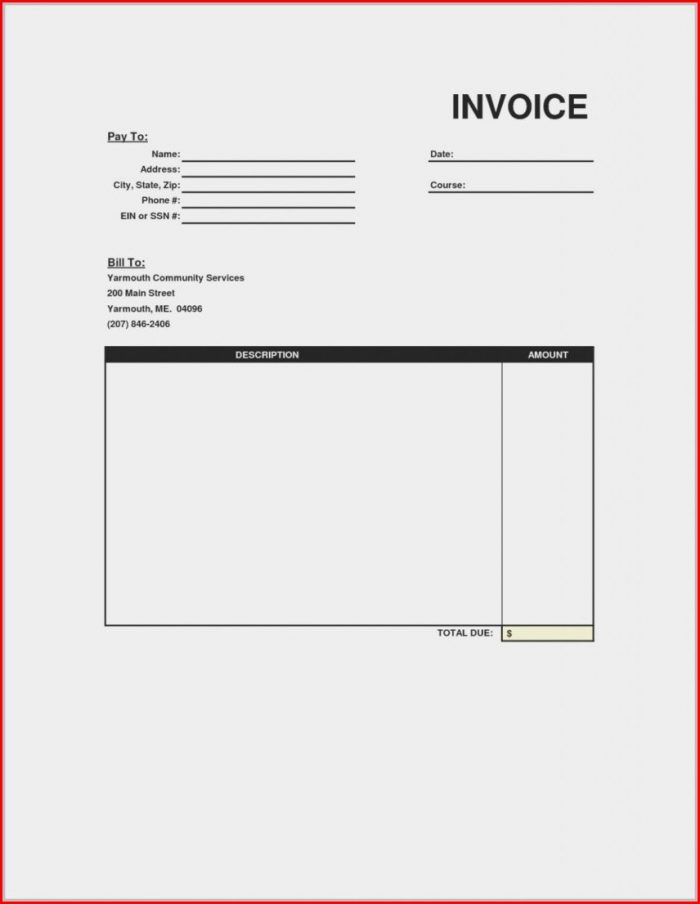 Editable Printable Invoice Template Free Editable Printable Invoice Template Free