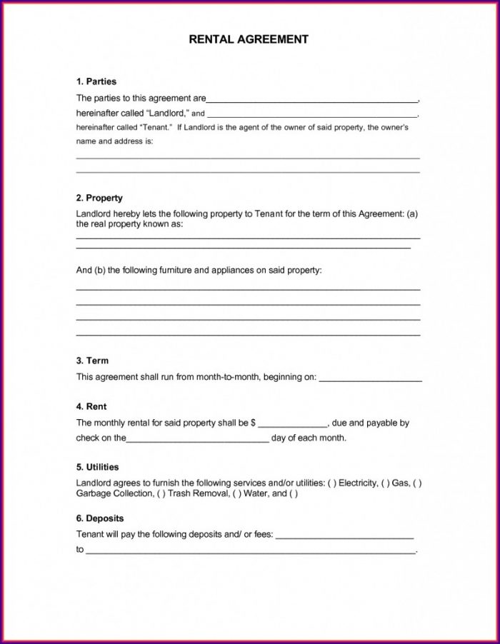 Editable Simple Lease Agreement Template Editable Simple Lease Agreement Template