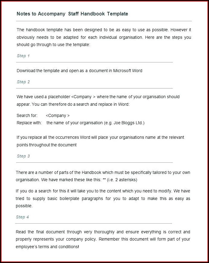 Employee Handbook Template Uk 2018 Employee Handbook Template Uk 2018