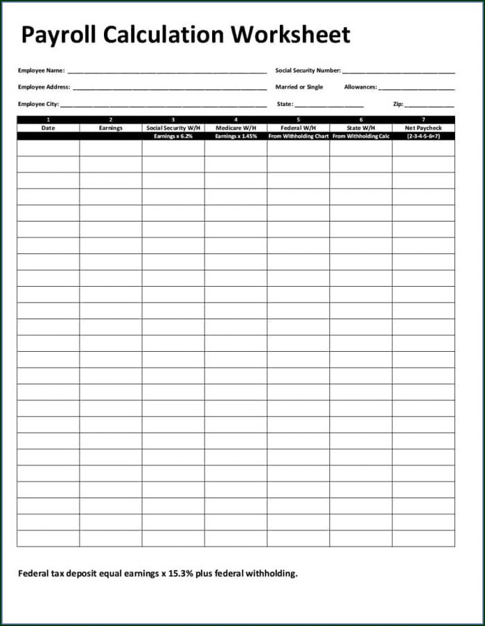 Employee Payroll Ledger Template Employee Payroll Ledger Template