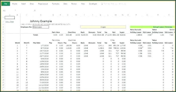 Employee Payroll Spreadsheet Template Employee Payroll Spreadsheet Template