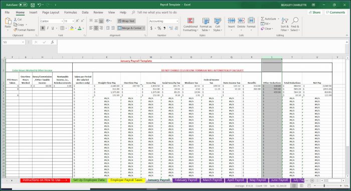 Employee Payroll Template Excel Employee Payroll Template Excel