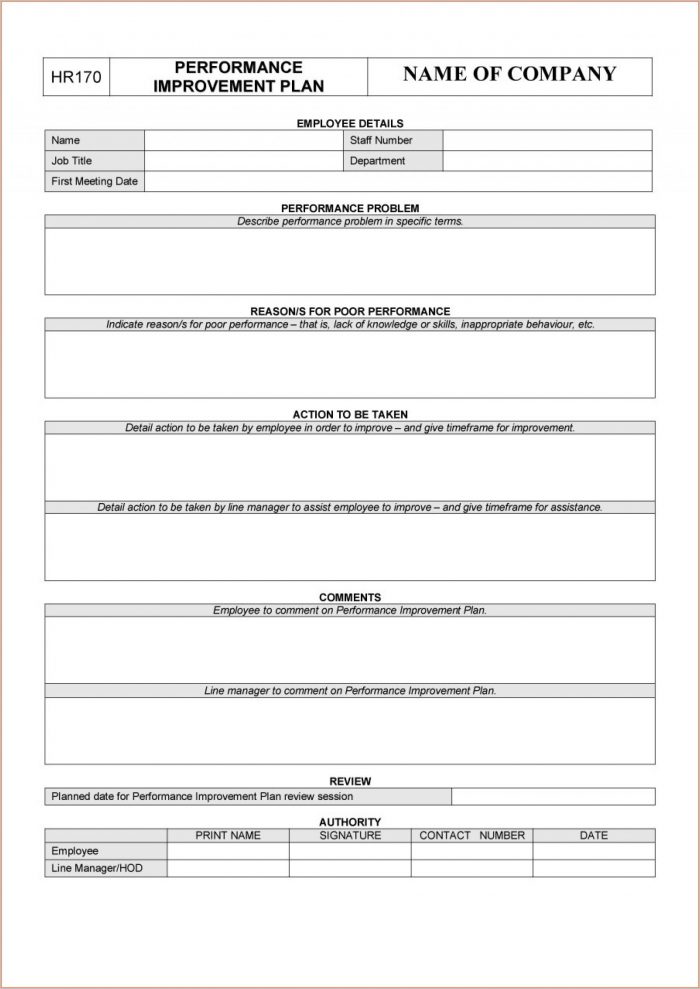 Employee Performance Improvement Plan Template Excel Employee Performance Improvement Plan Template Excel