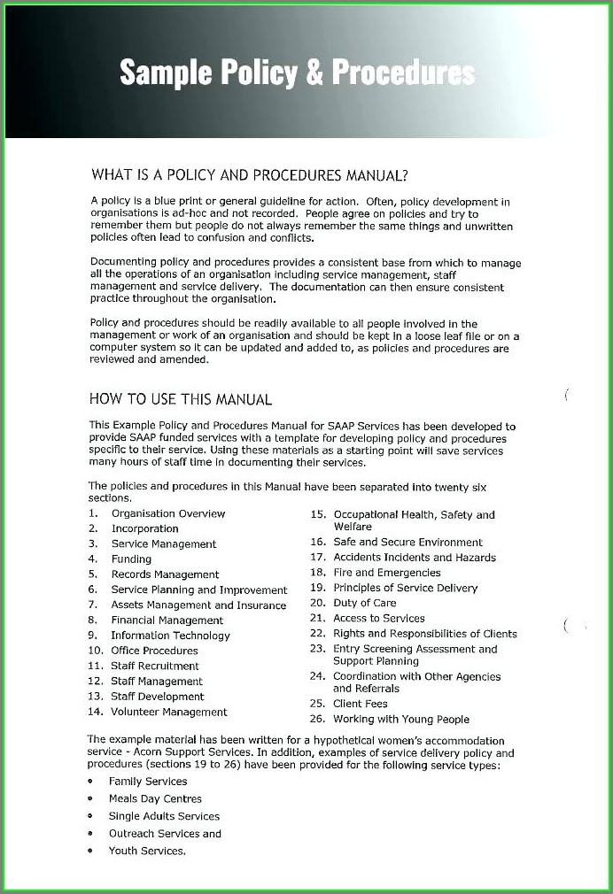 Employee Training Manual Template Word Employee Training Manual Template Word