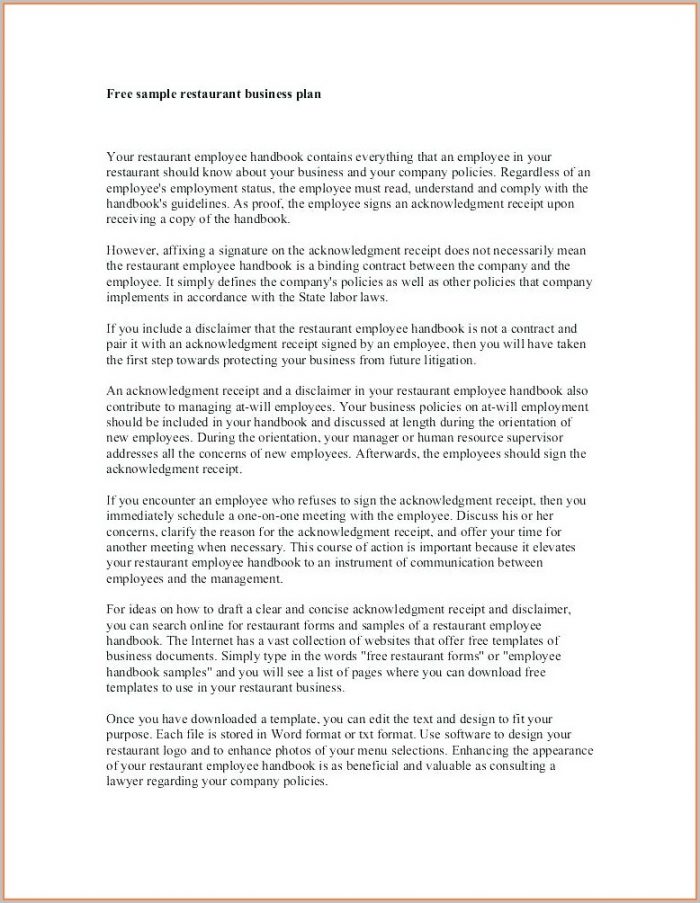 Employment Handbook Template Employment Handbook Template